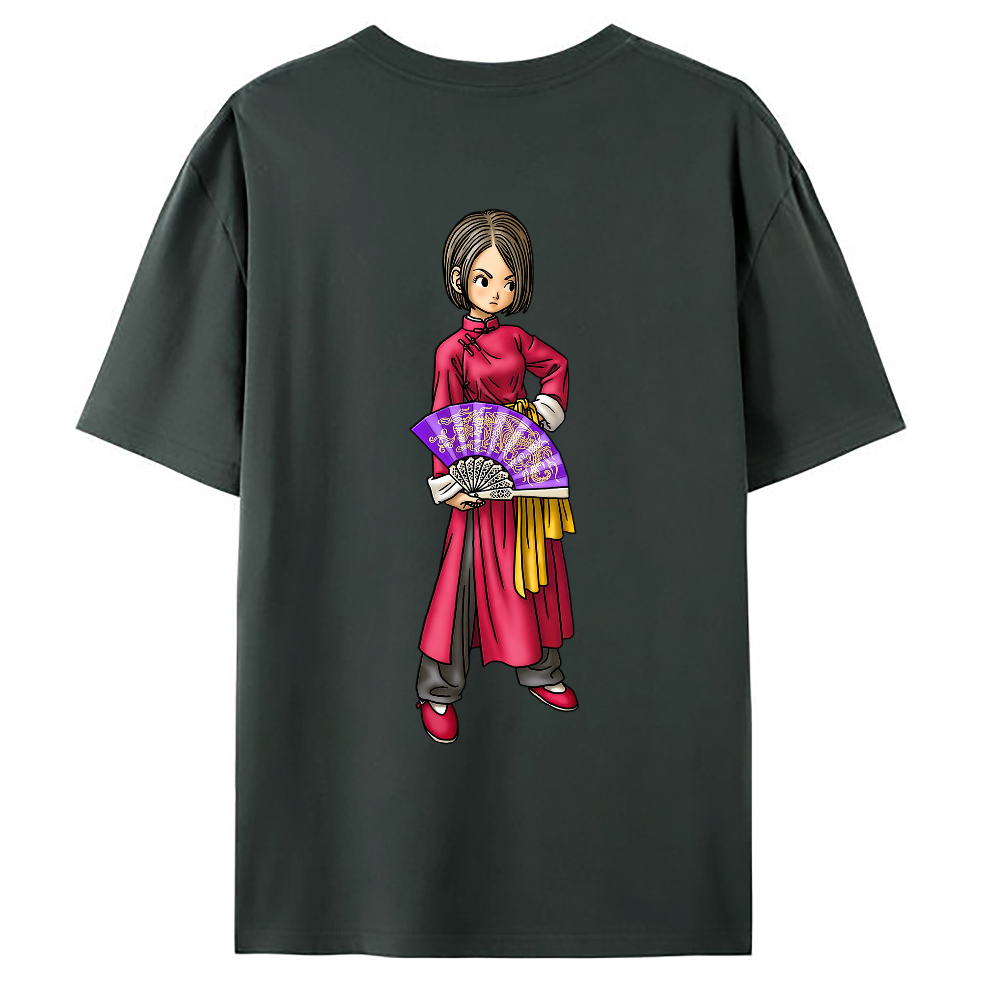 （画像用） ドラゴンクエスト Doragon Kuesuto Dragon Quest 綿100％ メンズ半袖Tシャツ（バックプリント） 通気性